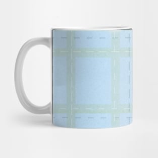 Blue Plaid Pattern Mug